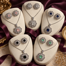Celestia Rosette Jewellery Sets in Pink, Clear, Blue, Black and Mint Green